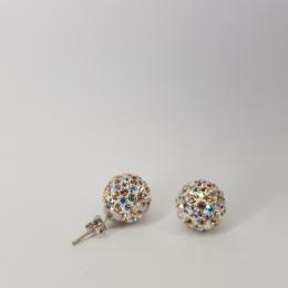 Swarovski gömb fülbevaló-ab kicsi - zilai-ag.fvb012